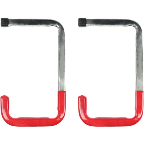 Schwerlast-Wandhaken mit Gummierung, 4-tlg, je 45 kg, 26x15 cm : schonende & sichere Aufbewahrung, rutschfest für Werkzeug, Fahrräder & Haushaltsgeräte