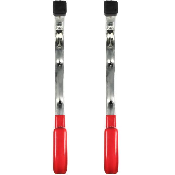 Schwerlast-Wandhaken mit Gummierung, 4-tlg, je 45 kg, 26x15 cm : schonende & sichere Aufbewahrung, rutschfest für Werkzeug, Fahrräder & Haushaltsgeräte