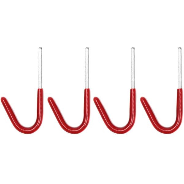Universalhaken mit Gummierung, 8-tlg, je 35 kg, 8x3,5 cm : schonende & sichere Aufbewahrung, rutschfest für Werkzeug, Garten- & Haushaltsgeräte