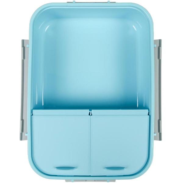 Stabile Lunchbox mit Kunststoff Clip-Deckel, 3-Fächer, 1,2 l: Für portionierte Mahlzeiten & Snacks, für Schule, Büro & Reise