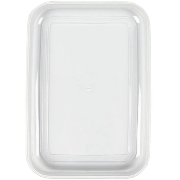 Stabile Lunchbox mit Kunststoff Clip-Deckel, 3-Fächer, 1,2 l: Für portionierte Mahlzeiten & Snacks, für Schule, Büro & Reise