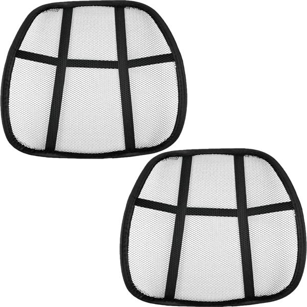 2er-Set Ergonomische Lendenstütze mit Meshmaterial für bequemes Sitzen am Arbeitsplatz, Homeoffice, Auto, Büro u.v.m.