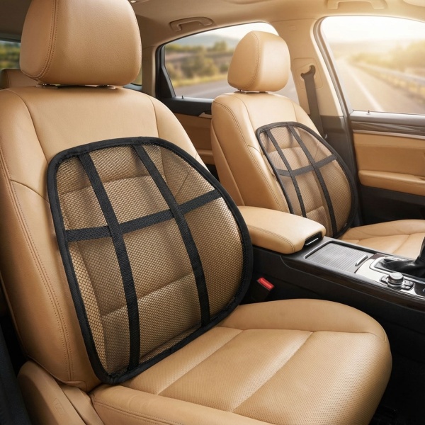 2er-Set Ergonomische Lendenstütze mit Meshmaterial für bequemes Sitzen am Arbeitsplatz, Homeoffice, Auto, Büro u.v.m.