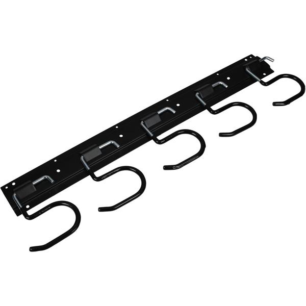 Robuste Garten-Gerätehalterleiste mit 5 Haltern: Ordnung & schneller Zugriff, platzsparend & einfach montiert, für Gartenwerkzeug & Geräte