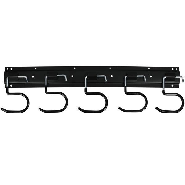 Robuste Garten-Gerätehalterleiste mit 5 Haltern: Ordnung & schneller Zugriff, platzsparend & einfach montiert, für Gartenwerkzeug & Geräte