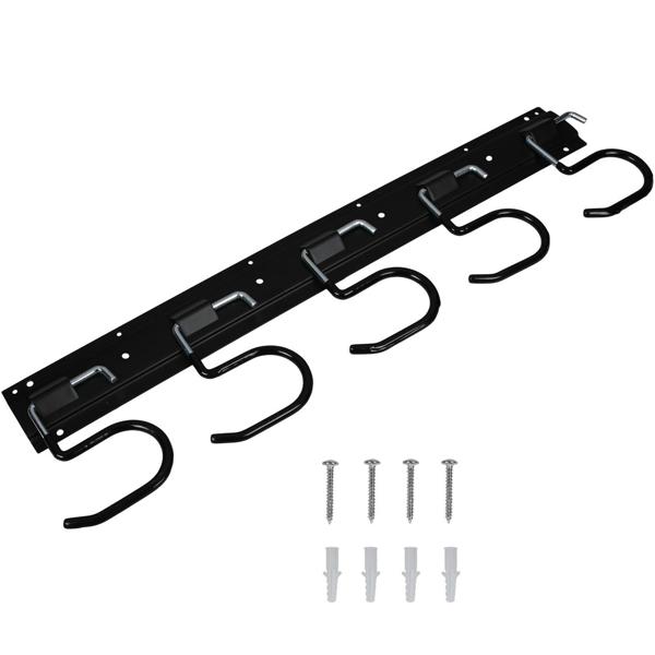 Robuste Garten-Gerätehalterleiste mit 5 Haltern: Ordnung & schneller Zugriff, platzsparend & einfach montiert, für Gartenwerkzeug & Geräte