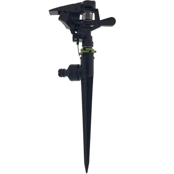 Flexibler Kreisregner mit Erdspiess: 30°-360° einstellbar für präzise Bewässerung, Rasensprenger ideal für Rasen, Garten & Beete