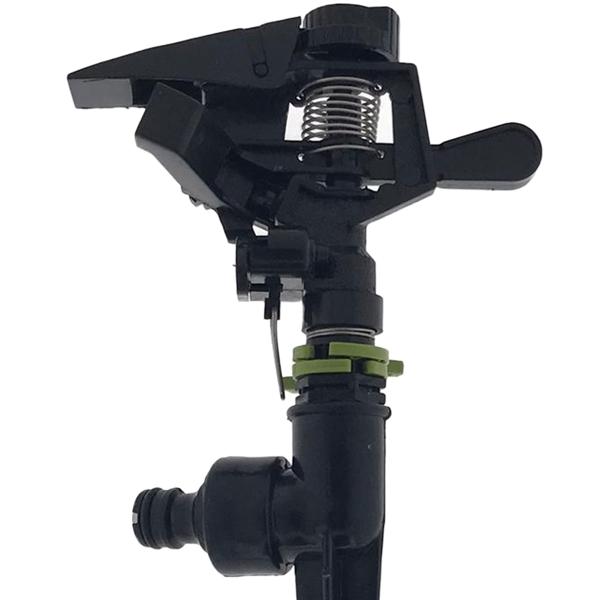 Flexibler Kreisregner mit Erdspiess: 30°-360° einstellbar für präzise Bewässerung, Rasensprenger ideal für Rasen, Garten & Beete