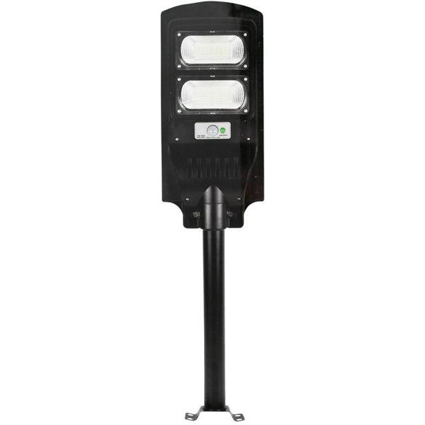 2er-Set LED Solar Strassenleuchte mit Lichtsensor & Fernbedienung, 100 Watt, IP65, wetterfeste Aussenbeleuchtung für Einfahrt, Hof & Garten