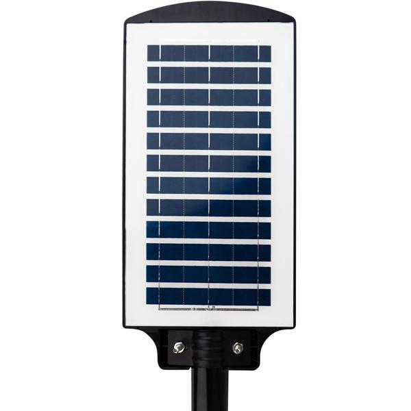 2er-Set LED Solar Strassenleuchte mit Lichtsensor & Fernbedienung, 100 Watt, IP65, wetterfeste Aussenbeleuchtung für Einfahrt, Hof & Garten