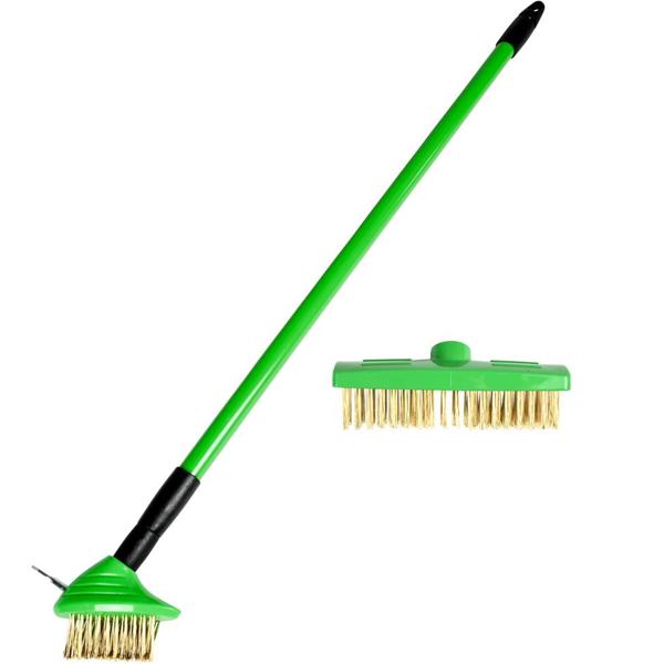 Vielseitiges Unkrautbürsten-Set mit Teleskopstiel, Fugenbürste und Unkrautbürste: für mühelose Unkrautentfernung, robust & langlebig