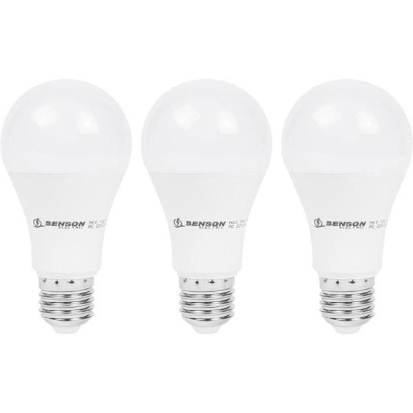3er-Set A60 LED-Glühbirne E27 - Dimmbar & energieeffizient - 1020 Lumen, 12 Watt, 2500K warmweiss, 20.000h Lebensdauer - 360° Licht