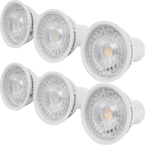 6er-Set LED-Reflektorlampe GU10 - Dimmbar für gemütliche Atmosphäre & energiesparend - 400 lm - 5W - 3000K warmweiss - 20.000h Lebensdauer