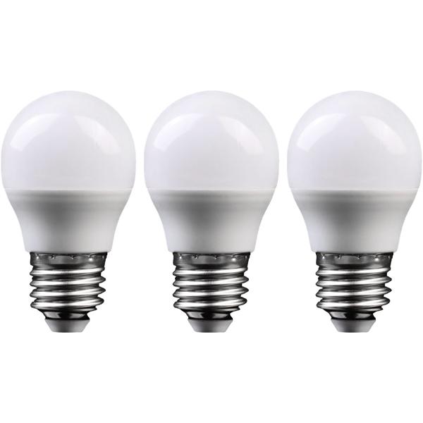 3er-Set LED-Tropfenlampe G45 - Angenehm warmweisses Licht, energieeffizient - E27 Fassung, 240 lm, 3 W, 3000 K, 220-240 V, Ø 45x80 mm