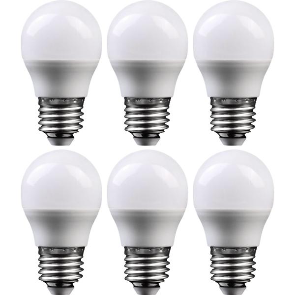 6er-Set LED-Tropfenlampe G45 E27 - Warmweisses Licht 3000K für beruhigende Atmosphäre - 3W 240lm - 360° Abstrahlwinkel - Langlebig 25.000 Std.