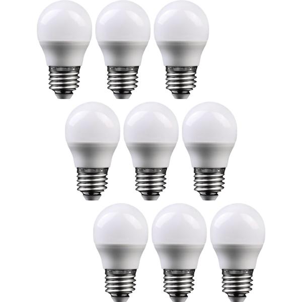 9er-Set LED-Tropfenlampe G45 E27 - Warmweisses 3000K Licht für sofortige Raumatmosphäre - 3W 240lm - 360° Lichtverteilung - 25.000 Std. Lebensdauer