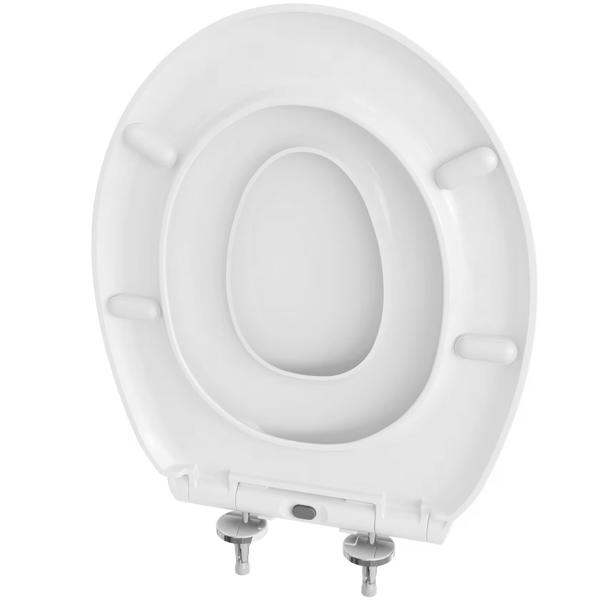 Robuster 2-in-1 WC-Deckel mit Kindereinsatz & Absenkautomatik Soft Close, 44,5 x 37,2 cm, weiss, Quick-Release-Funktion für eine einfache Reinigung