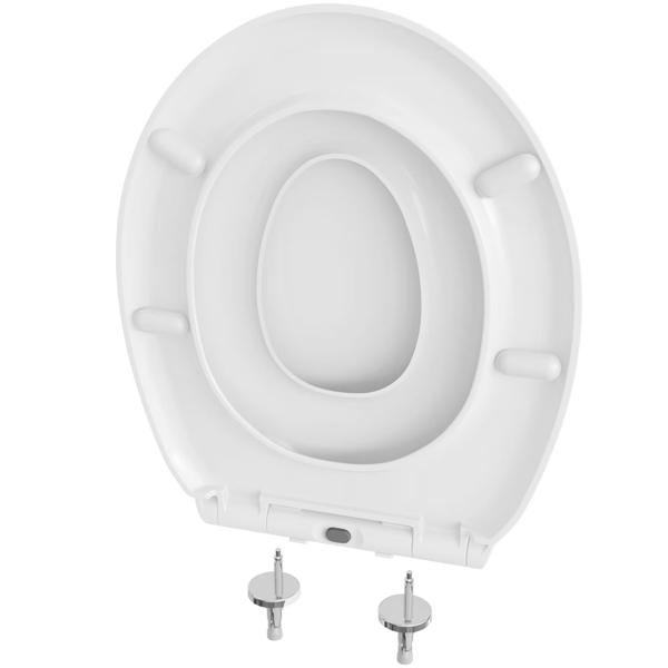 Robuster 2-in-1 WC-Deckel mit Kindereinsatz & Absenkautomatik Soft Close, 44,5 x 37,2 cm, weiss, Quick-Release-Funktion für eine einfache Reinigung