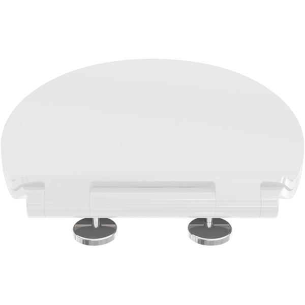 Extraflacher WC-Sitz mit Absenkautomatik Soft Close, weiss, Slim-Design mit Quick-Release-Funktion für eine einfache Reinigung