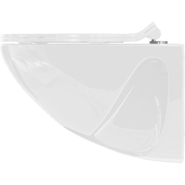 Extraflacher WC-Sitz mit Absenkautomatik Soft Close, weiss, Slim-Design mit Quick-Release-Funktion für eine einfache Reinigung