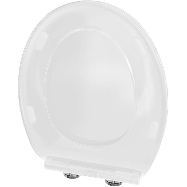 Extraflacher WC-Sitz mit Absenkautomatik Soft Close, weiss, Slim-Design mit Quick-Release-Funktion für eine einfache Reinigung