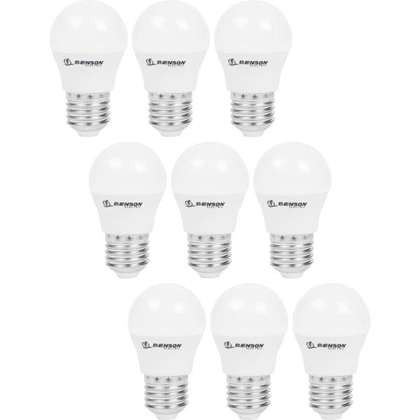 9er-Set LED-Tropfenlampe G45 - Dimmbare 5W E27 LED-Glühbirne warmweiss - 400 Lumen, 3000K - 360° Rundumbeleuchtung, 25.000h Lebensdauer