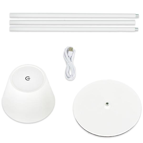 2er-Set Moderne höhenverstellbare LED-Stehlampe, dimmbar, weiss, 50 /90/130 cm - ein elegantes Stimmungslicht für Wohnzimmer, Schlafzimmer & Büro