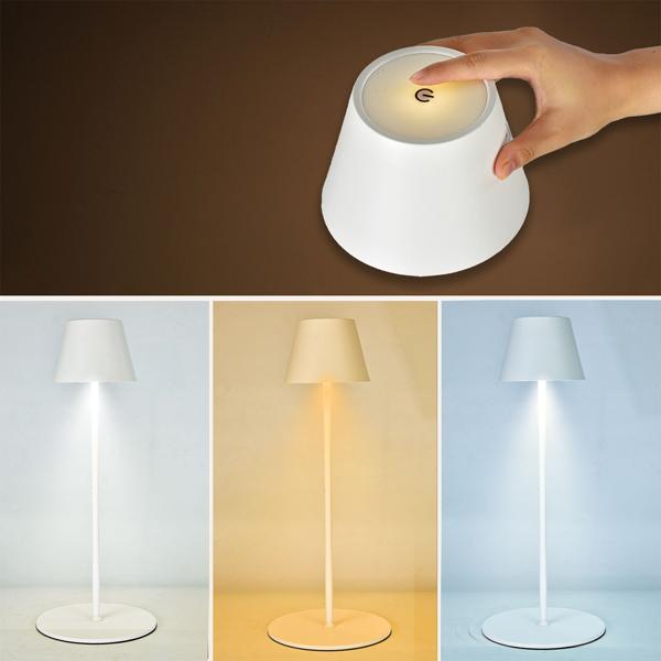 2er-Set Moderne höhenverstellbare LED-Stehlampe, dimmbar, weiss, 50 /90/130 cm - ein elegantes Stimmungslicht für Wohnzimmer, Schlafzimmer & Büro