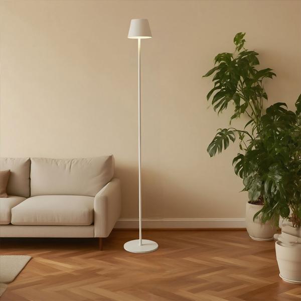 2er-Set Moderne höhenverstellbare LED-Stehlampe, dimmbar, weiss, 50 /90/130 cm - ein elegantes Stimmungslicht für Wohnzimmer, Schlafzimmer & Büro