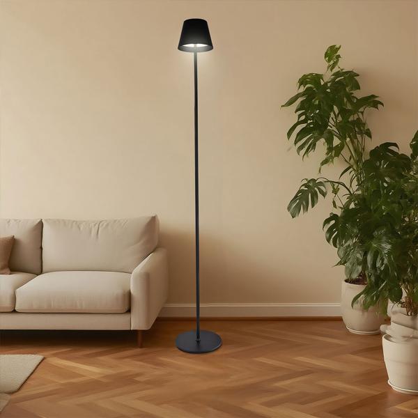 2er-Set Moderne höhenverstellbare LED-Stehlampe, dimmbar, schwarz, 50 /90/130 cm - ein elegantes Stimmungslicht für Wohnzimmer, Schlafzimmer & Büro