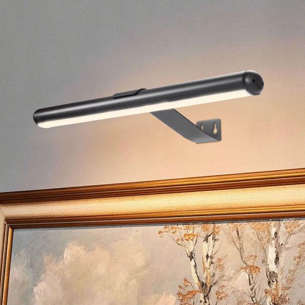 2er-Set Elegante Wand- und Bildleuchte mit Fernbedienung & Touch Schalter, USB- & Akkubetrieb, dimmbar: Eine flexible LED-Lampe für Kunst & Ambiente