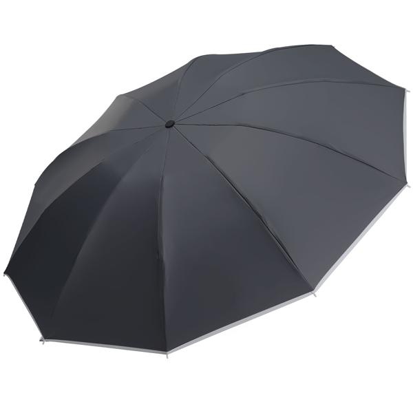 2er-Set Faltbarer Regenschirm mit LED-Taschenlampe, Ø105 cm, schwarz: Ein perfekter Allwetter-Begleiter für Dunkelheit & Regenschauer