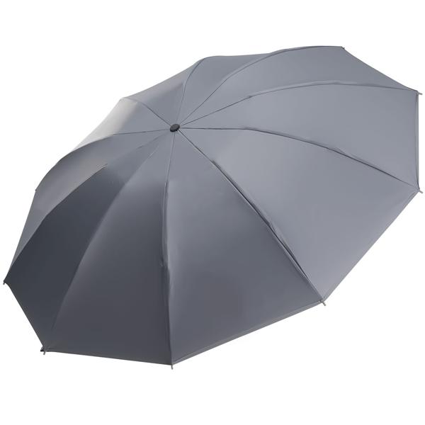 2er-Set Faltbarer Regenschirm mit LED-Taschenlampe, Ø105 cm, anthrazit: Ein perfekter Allwetter-Begleiter für Dunkelheit & Regenschauer