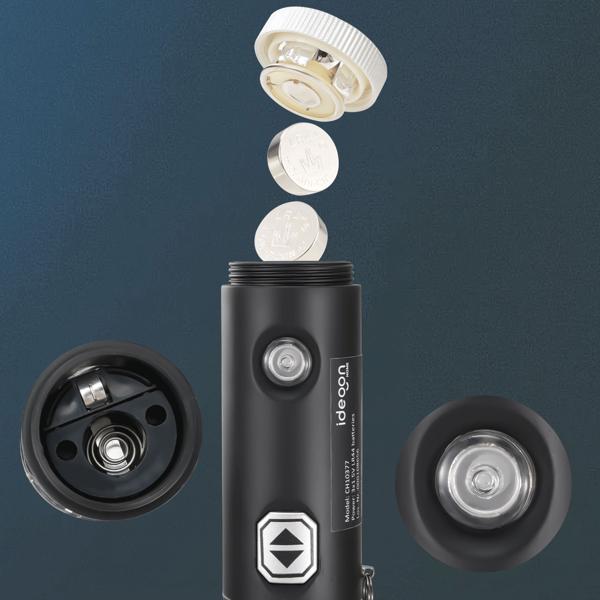 2er-Set Faltbarer Regenschirm mit LED-Taschenlampe, Ø105 cm, anthrazit: Ein perfekter Allwetter-Begleiter für Dunkelheit & Regenschauer