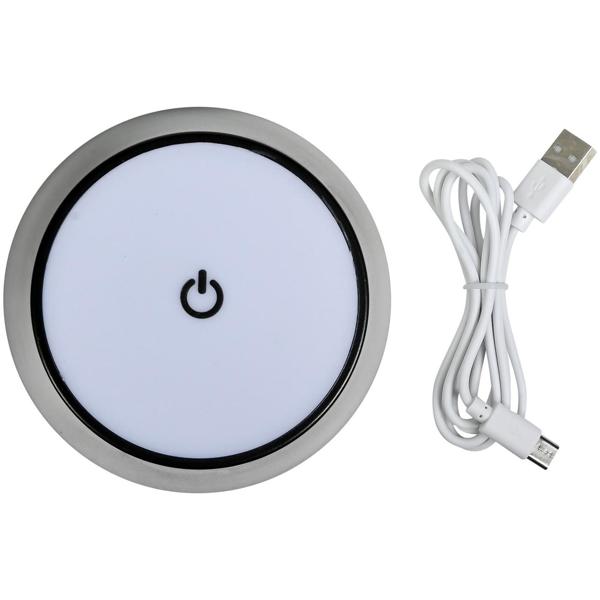 Akku-Flaschenlampe, schwarz, Ø18x11,5cm: Kabellose LED-Tischleuchte für stimmungsvolle Abende, Dimmbar, portabel & modern