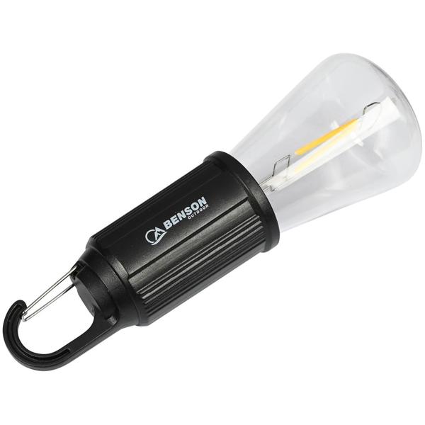2er-Set LED Campinglampe mit Clip-Haken, schwarz: 100lm, Akku, praktischer Aufhänger – mobile Beleuchtung für Camping- und Outdoor-Abenteuer