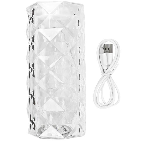 Elegante Kristall-Tischleuchte, Touch-Schalter, 15cm: Design-Lampe mit funkelndem Licht für Wohnzimmer & Ambiente