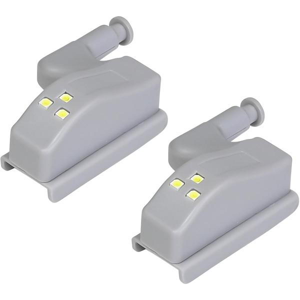 Automatische Schrankscharnier-Beleuchtung, 4-tlg.: Sofort Licht in Küchen- & Kleiderschränken, kabellos & einfach installiert