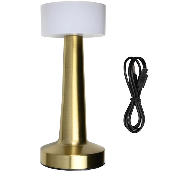 Elegante LED Tischlampe in Gold-Optik, Touch-Steuerung: Stilvolle Beleuchtung für Wohnzimmer & Schlafzimmer, ein luxuriöses Deko-Element