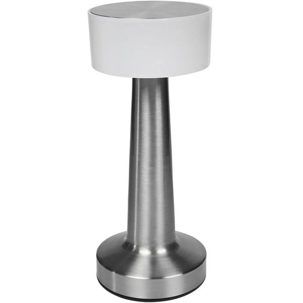 Elegante LED Tischlampe in Silber-Optik, Touch-Steuerung: Stilvolle Beleuchtung für Wohnzimmer & Schlafzimmer, ein luxuriöses Deko-Element