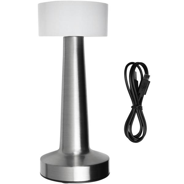 Elegante LED Tischlampe in Silber-Optik, Touch-Steuerung: Stilvolle Beleuchtung für Wohnzimmer & Schlafzimmer, ein luxuriöses Deko-Element