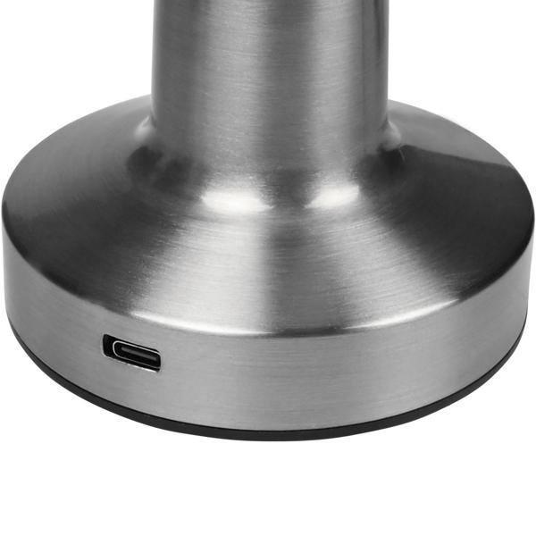 Elegante LED Tischlampe in Silber-Optik, Touch-Steuerung: Stilvolle Beleuchtung für Wohnzimmer & Schlafzimmer, ein luxuriöses Deko-Element