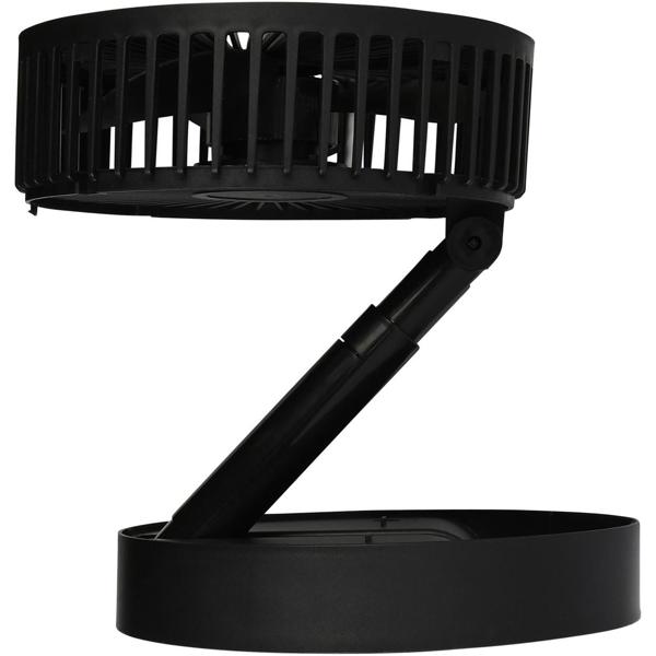 2er-Set Mobiler Akku Tischventilator (Schwarz) klappbar mit Handyhalterung: Kabellos erfrischen & Smartphone im Blick, ideal für Büro, Zuhause