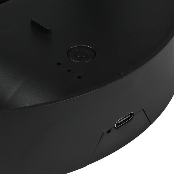 2er-Set Mobiler Akku Tischventilator (Schwarz) klappbar mit Handyhalterung: Kabellos erfrischen & Smartphone im Blick, ideal für Büro, Zuhause