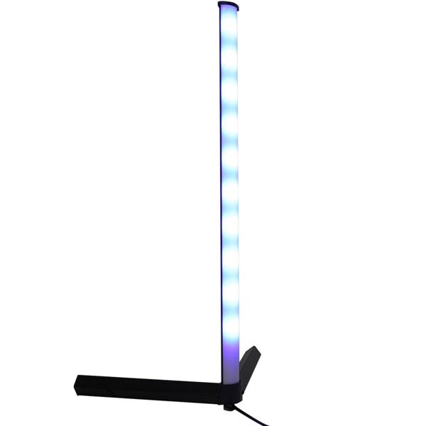 2er-Set LED-Ecklampe mit RGB-Farben, H 40cm, 5W – Stimmungsleuchte, versch. Farbmodi, dimmbar, Musik-Synchronisation, Ambiente-Beleuchtung