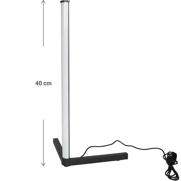 2er-Set LED-Ecklampe mit RGB-Farben, H 40cm, 5W – Stimmungsleuchte, versch. Farbmodi, dimmbar, Musik-Synchronisation, Ambiente-Beleuchtung