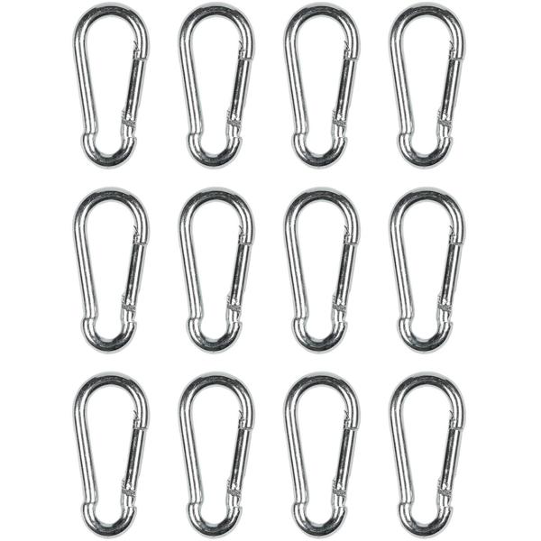 Mini-Karabinerhaken-Set, 12-tlg., 50 mm: Für Outdoor, Camping, Angeln & Heimwerker, robust & langlebig