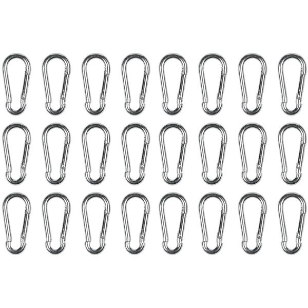 Mini-Karabinerhaken-Set, 24-tlg., 50 mm: Für Outdoor, Camping, Angeln & Heimwerker, robust & langlebig
