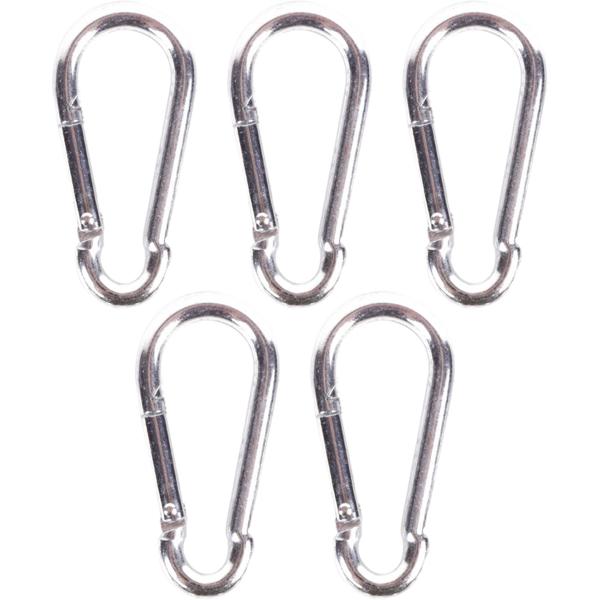 Mini-Karabinerhaken-Set,, 5-tlg., 80 mm: Für Outdoor, Camping, Angeln & Heimwerker, robust & langlebig