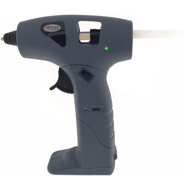 Akku-Heissklebepistole, 7mm: Kabelloses Kleben für Basteln & Reparaturen, Inkl. 2 Klebestifte, für Heimwerker & Kreative